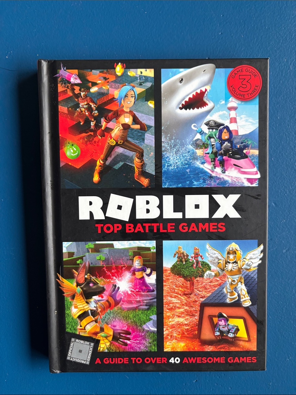 Roblox Top Battle Games Guide - Black Cover, Colorful Artwork